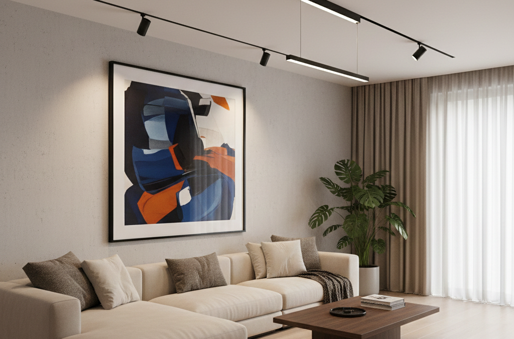 Lampu Magnetik Rail Dimmable